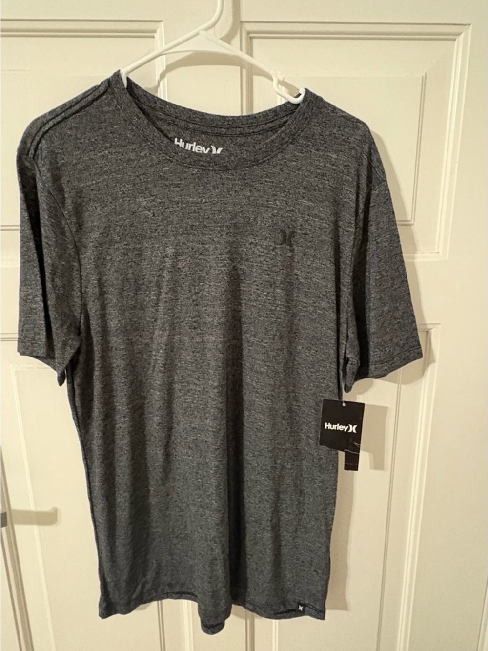 Hurley Men's M Charcoal Heather Short Sleeve Crew Tee